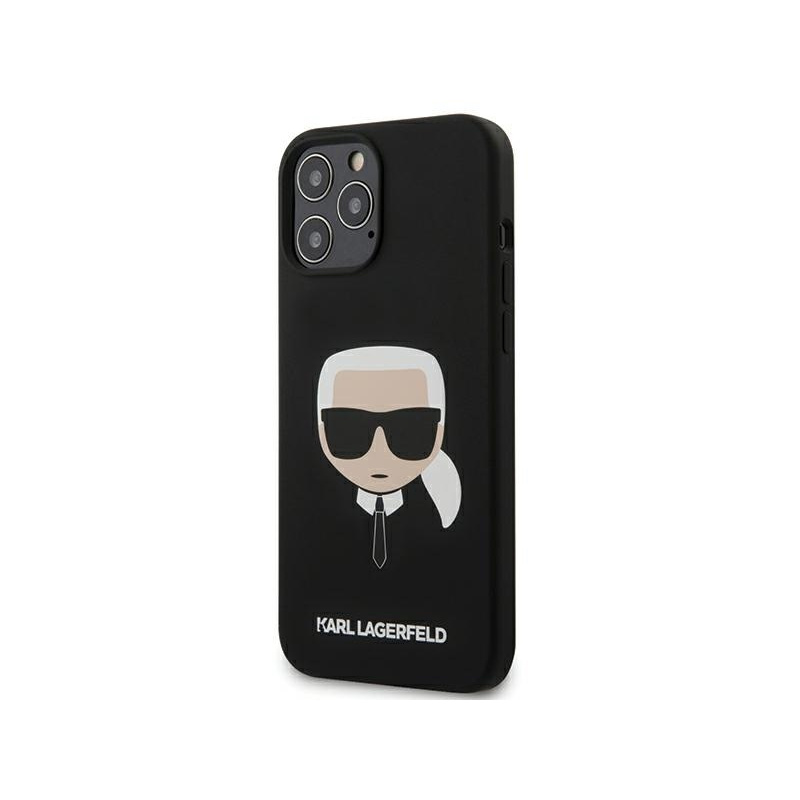Hurtownia Karl Lagerfeld - 3700740482735 - KLD361BLK - Etui Karl Lagerfeld KLHCP12LSLKHBK Apple iPhone 12 Pro Max czarny/black hardcase Silicone Karl`s Head - B2B homescreen
