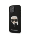 Karl Lagerfeld KLHCP12LSLKHBK Apple iPhone 12 Pro Max black hardcase Silicone Karl`s Head