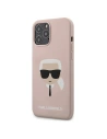 Etui Karl Lagerfeld KLHCP12LSLKHLP Apple iPhone 12 Pro Max jasnoróżowy/light pink hardcase Silicone Karl`s Head