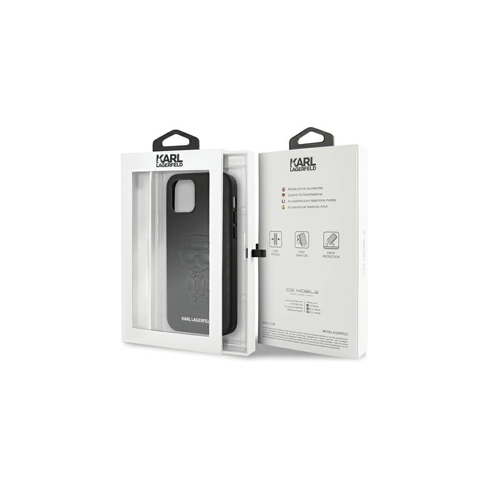 Wholesale Karl Lagerfeld KLHCP12MPCUIKBK Apple iPhone 12/12 Pro black hardcase Karl Ikonik Outline - KLD363BLK - {ean13} - Hurt