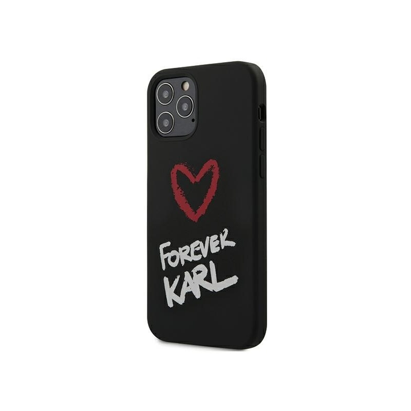 Karl Lagerfeld Distributor - 3700740482872 - KLD367BLK - Karl Lagerfeld KLHCP12MSILKRBK Apple iPhone 12/12 Pro black hardcase Silicone Forever Karl - B2B homescreen