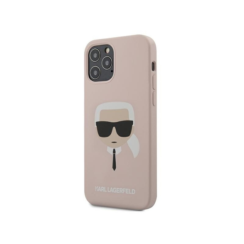 Hurtownia Karl Lagerfeld - 3700740482759 - KLD369PNK - Etui Karl Lagerfeld KLHCP12MSLKHLP Apple iPhone 12/12 Pro jasnoróżowy/light pink hardcase Silicone Karl`s Head - B2B homescreen