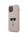 Etui Karl Lagerfeld KLHCP12MSLKHLP Apple iPhone 12/12 Pro jasnoróżowy/light pink hardcase Silicone Karl`s Head