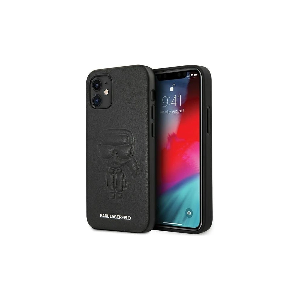 Wholesale Karl Lagerfeld KLHCP12SPCUIKBK Apple iPhone 12 mini black hardcase Karl Ikonik Outline - KLD371BLK - {ean13} - Hurt