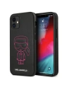 Karl Lagerfeld KLHCP12SPCUIKPI Apple iPhone 12 mini pink hardcase Karl Ikonik Outline