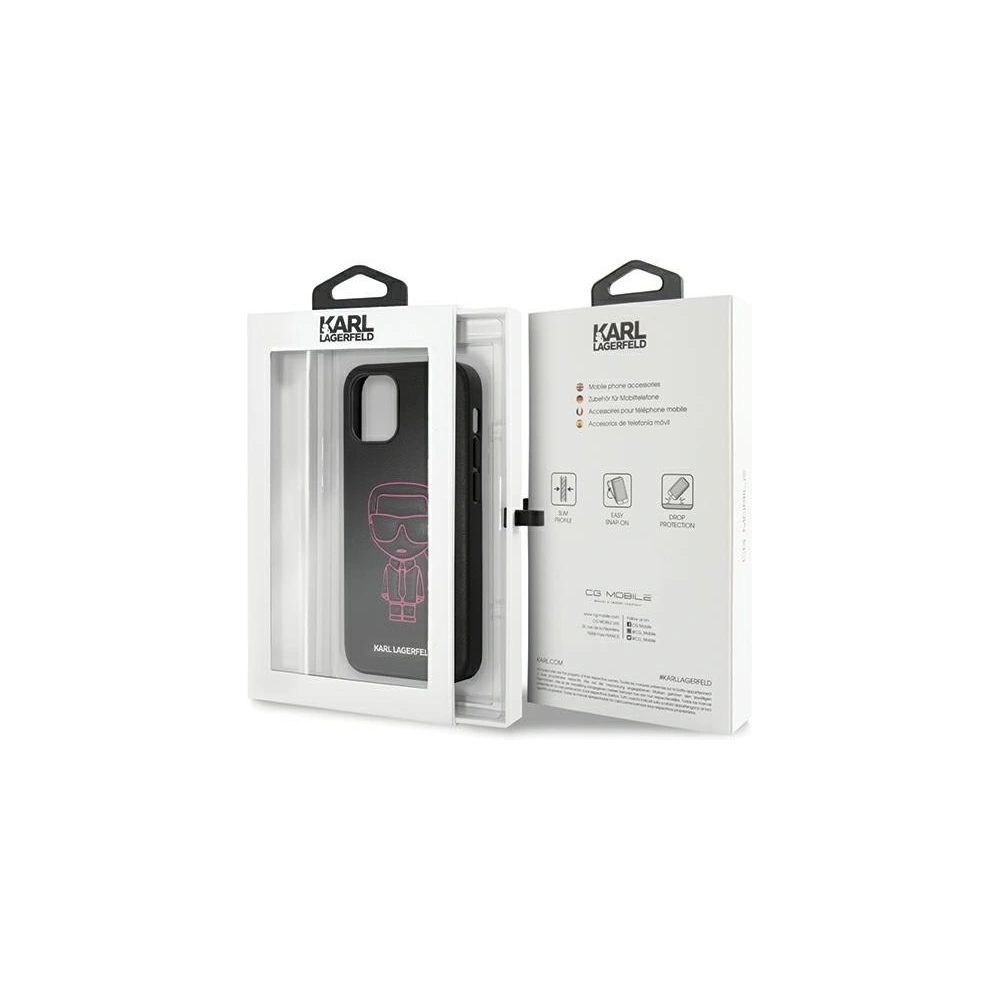 Wholesale Karl Lagerfeld KLHCP12SPCUIKPI Apple iPhone 12 mini pink hardcase Karl Ikonik Outline - KLD372PNK - {ean13} - Hurt