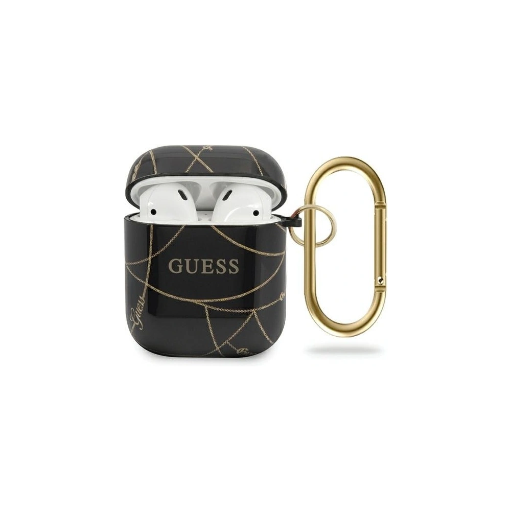 Hurtownia GSM - Guess GUACA2TPUCHBK Apple AirPods cover czarny/black Gold Chain Collection - GUE664BLK - {ean13} - Hurt