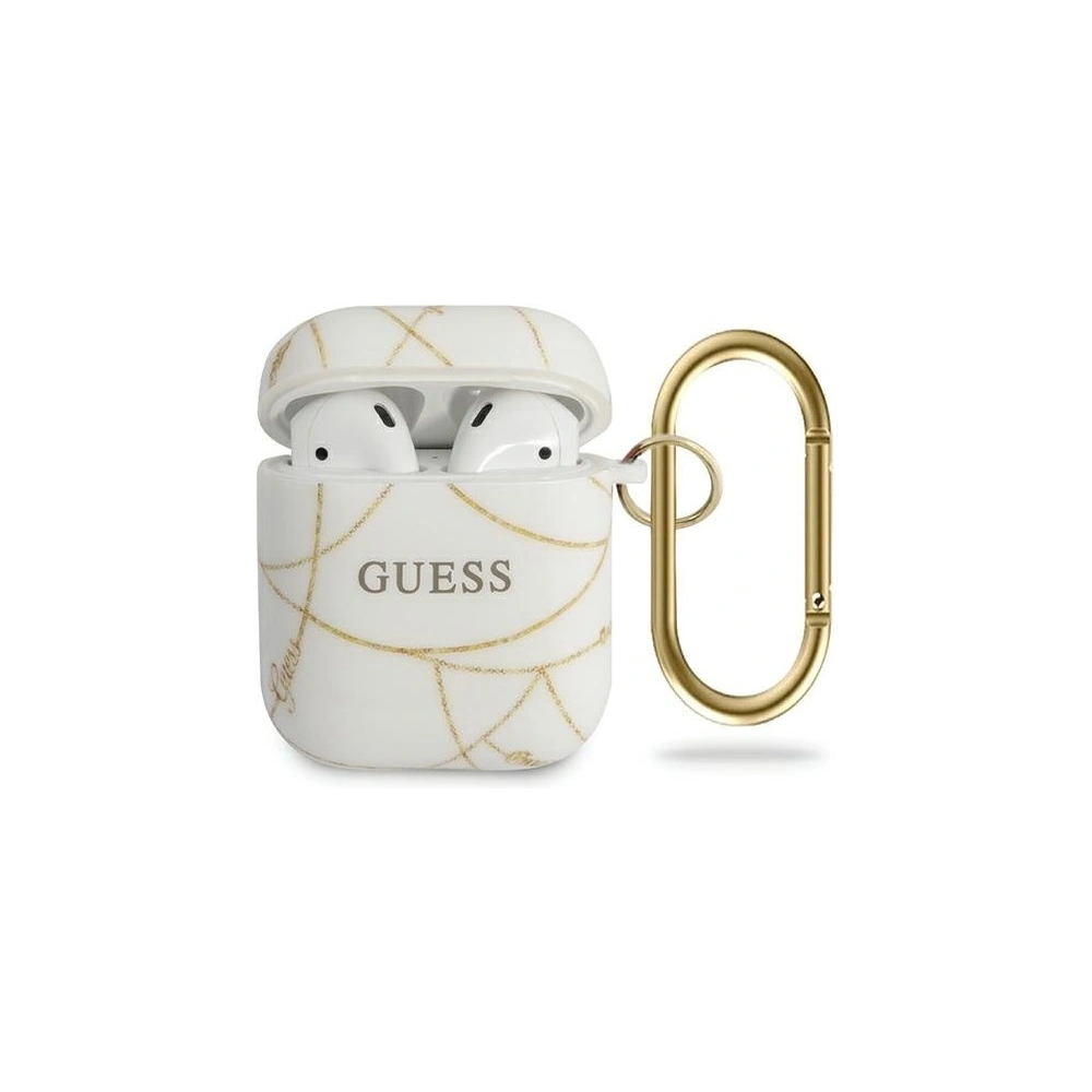 Hurtownia GSM - Guess GUACA2TPUCHWH Apple AirPods cover biały/white Gold Chain Collection - GUE665WHT - {ean13} - Hurt
