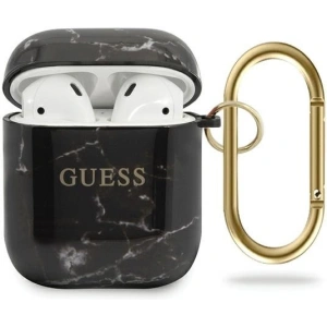 Hurtownia GSM - Guess GUACA2TPUMABK Apple AirPods cover czarny/black Marble Collection - GUE666BLK - {ean13} - Hurt