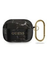 Guess GUACAPTPUMABK Apple AirPods Pro cover czarny/black Marble Collection