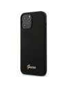 Guess GUHCP12LLSLMGBK Apple iPhone 12 Pro Max black hardcase Silicone Script Gold Logo
