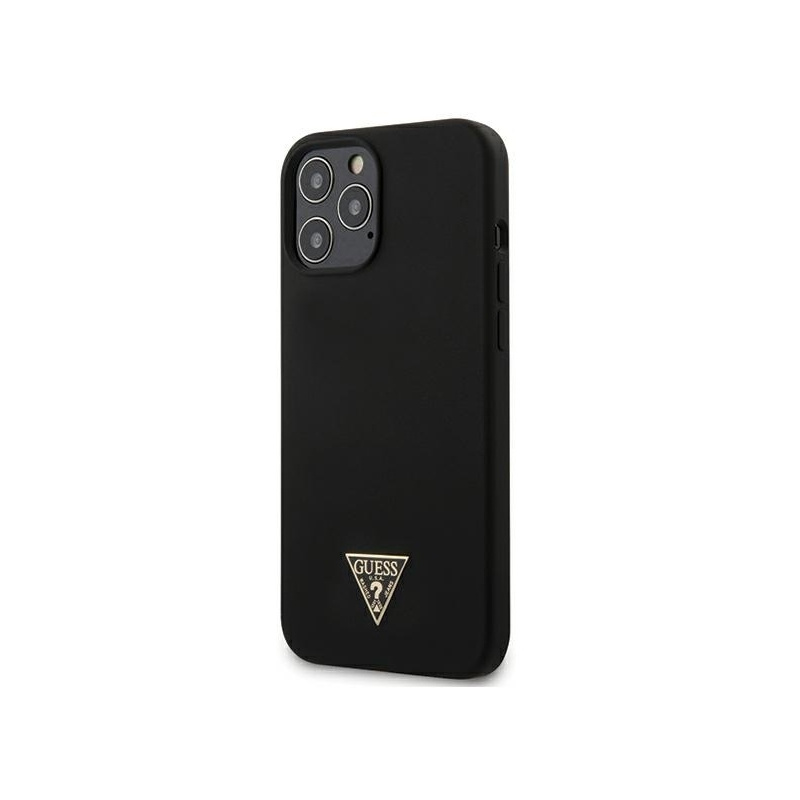 Guess Distributor - 3700740489116 - GUE676BLK - Guess GUHCP12LLSTMBK Apple iPhone 12 Pro Max black hardcase Silicone Triangle Logo - B2B homescreen