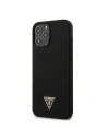 Guess GUHCP12LLSTMBK Apple iPhone 12 Pro Max black hardcase Silicone Triangle Logo