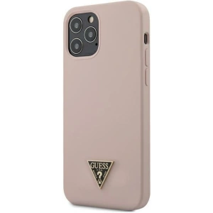 Hurtownia GSM - Etui Guess GUHCP12LLSTMLP Apple iPhone 12 Pro Max jasnoróżowy/light pink hardcase Silicone Triangle Logo - GUE677PNK - {ean13} - Hurt