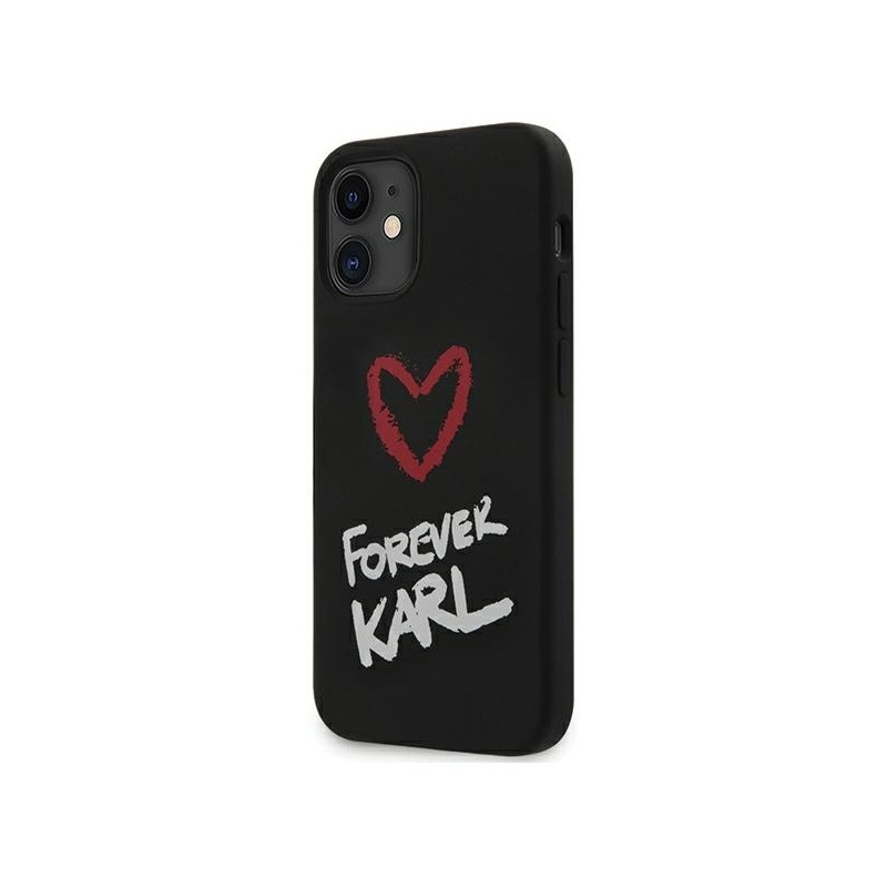 Karl Lagerfeld Distributor - 3700740482865 - KLD375BLK - Karl Lagerfeld KLHCP12SSILKRBK Apple iPhone 12 mini black hardcase Silicone Forever Karl - B2B homescreen