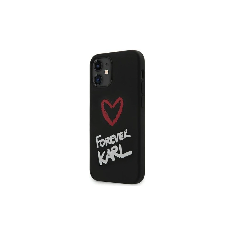 Wholesale Karl Lagerfeld KLHCP12SSILKRBK Apple iPhone 12 mini black hardcase Silicone Forever Karl - KLD375BLK - {ean13} - Hurt