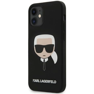 Etui Karl Lagerfeld KLHCP12SSLKHBK Apple iPhone 12 mini czarny/black hardcase Silicone Karl`s Head