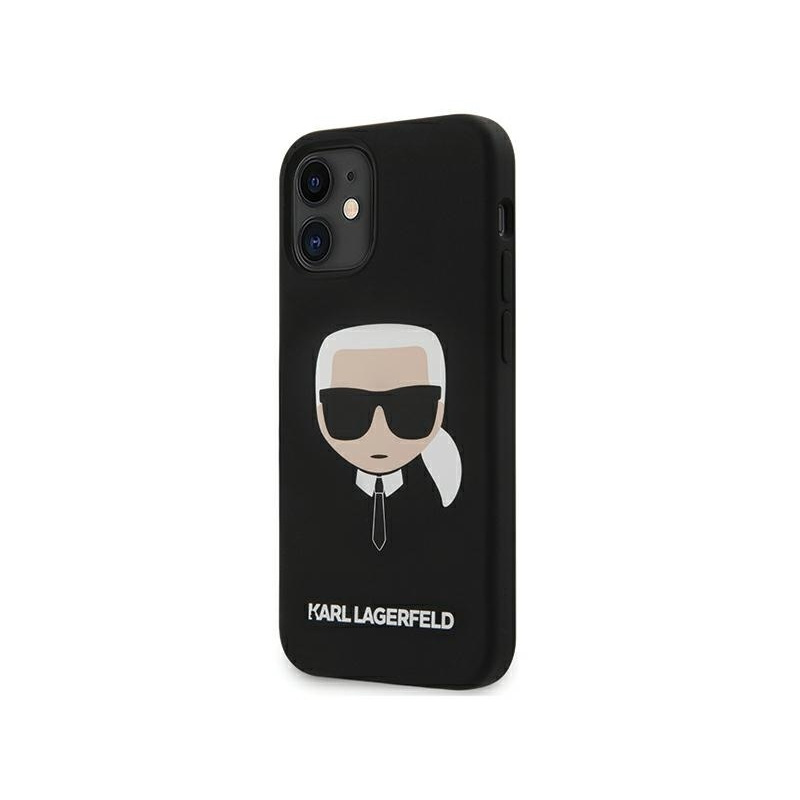 Karl Lagerfeld Distributor - 3700740482711 - KLD376BLK - Karl Lagerfeld KLHCP12SSLKHBK Apple iPhone 12 mini black hardcase Silicone Karl`s Head - B2B homescreen