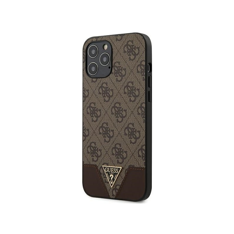 Hurtownia Guess - 3700740480304 - GUE679BR - Etui Guess GUHCP12LPU4GHBR Apple iPhone 12 Pro Max brązowy/brown hardcase 4G Triangle Collection - B2B homescreen