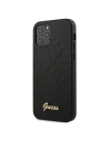 Guess GUHCP12LPUILGBK Apple iPhone 12 Pro Max black hardcase Iridescent Love Script Gold Logo