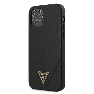Etui Guess GUHCP12LVSATMLBK Apple iPhone 12 Pro Max schwarz/black hardcase Saffiano