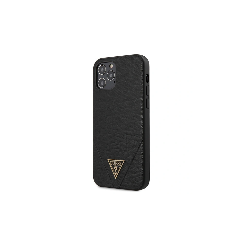 Wholesale Guess GUHCP12LVSATMLBK Apple iPhone 12 Pro Max black hardcase Saffiano - GUE681BLK - {ean13} - Hurt
