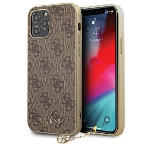 Hurtownia GSM - Etui Guess GUHCP12MGF4GBR Apple iPhone 12/12 Pro brązowy/brown hardcase 4G Charms Collection - GUE685BR - {ean13} - Hurt