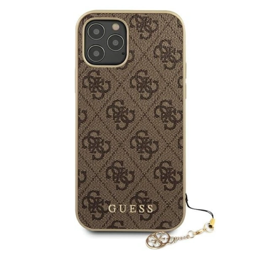 Etui Guess GUHCP12MGF4GBR Apple iPhone 12/12 Pro brązowy/brown hardcase 4G Charms Collection