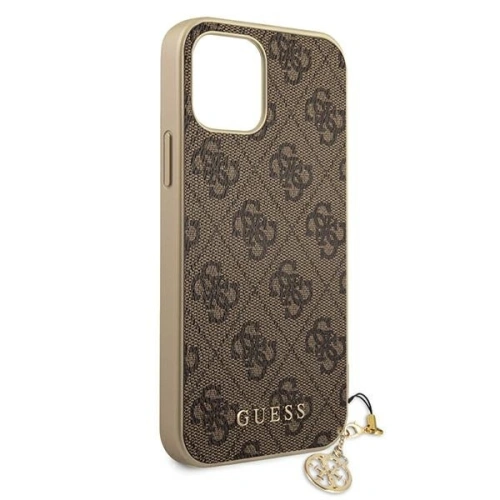 Etui Guess GUHCP12MGF4GBR Apple iPhone 12/12 Pro brązowy/brown hardcase 4G Charms Collection