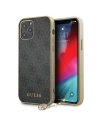 Etui Guess GUHCP12MGF4GGR Apple iPhone 12/12 Pro szary/grey hardcase 4G Charms Collection