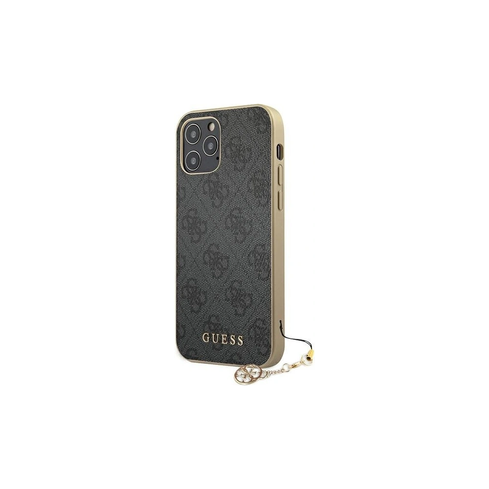 Hurtownia GSM - Etui Guess GUHCP12MGF4GGR Apple iPhone 12/12 Pro szary/grey hardcase 4G Charms Collection - GUE686GRY - {ean13} - Hurt