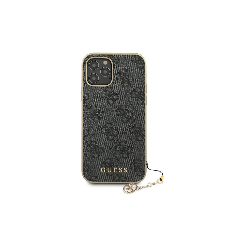 Hurtownia GSM - Etui Guess GUHCP12MGF4GGR Apple iPhone 12/12 Pro szary/grey hardcase 4G Charms Collection - GUE686GRY - {ean13} - Hurt