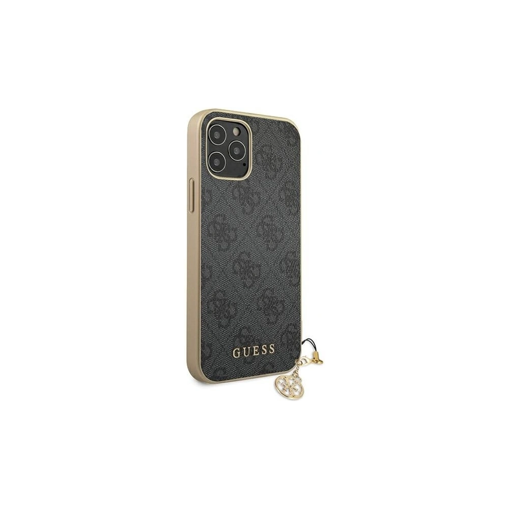 Hurtownia GSM - Etui Guess GUHCP12MGF4GGR Apple iPhone 12/12 Pro szary/grey hardcase 4G Charms Collection - GUE686GRY - {ean13} - Hurt