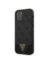Guess GUHCP12MPU4GHBK Apple iPhone 12/12 Pro grey hardcase 4G Triangle Collection