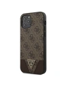 Etui Guess GUHCP12MPU4GHBR Apple iPhone 12/12 Pro brązowy/brown hardcase 4G Triangle Collection