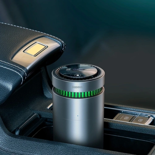 Samochodowy oczyszczacz powietrza Baseus, ze wskaźnikiem formaldehydu (srebrny)