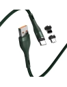 Kabel USB Baseus Fast 4w1 USB do USB-C / Lightning / Micro 3A 1m (zielony)