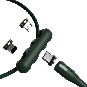 Hurtownia GSM - Kabel USB Baseus Fast 4w1 USB do USB-C / Lightning / Micro 3A 1m (zielony) - BSU1814GRN - {ean13} - Hurt