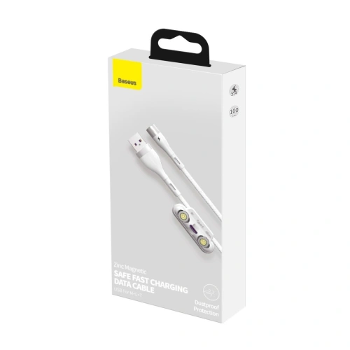 Kabel USB Baseus Fast 4w1 USB do USB-C / Lightning / Micro 5A 1m (biały)