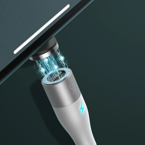 Kabel USB Baseus Fast 4w1 USB do USB-C / Lightning / Micro 5A 1m (biały)