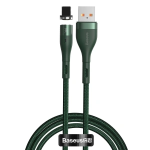 Kabel magnetyczny USB - Lightning Baseus Zinc 2.4A 1m (zielony)