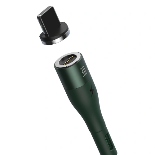 Kabel magnetyczny USB - Lightning Baseus Zinc 2.4A 1m (zielony)