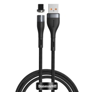 Kabel magnetyczny USB - Lightning Baseus Zinc 2.4A 1m (szaro-czarny)