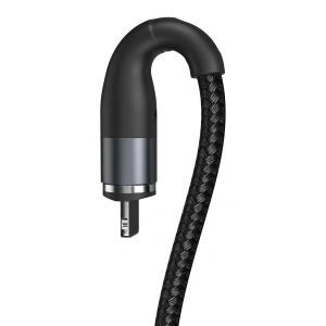 USB magnetic cable - Lightning Baseus Zinc 2.4A 1m (grey-black)