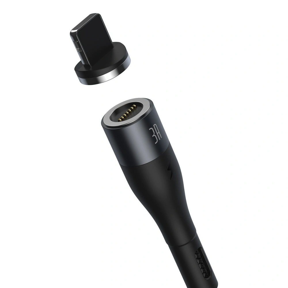 Hurtownia GSM - Kabel magnetyczny USB - Lightning Baseus Zinc 2.4A 1m (szaro-czarny) - BSU1818GRYBLK - {ean13} - Hurt