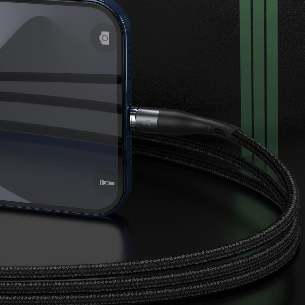 Hurtownia GSM - Kabel magnetyczny USB - Lightning Baseus Zinc 2.4A 1m (szaro-czarny) - BSU1818GRYBLK - {ean13} - Hurt