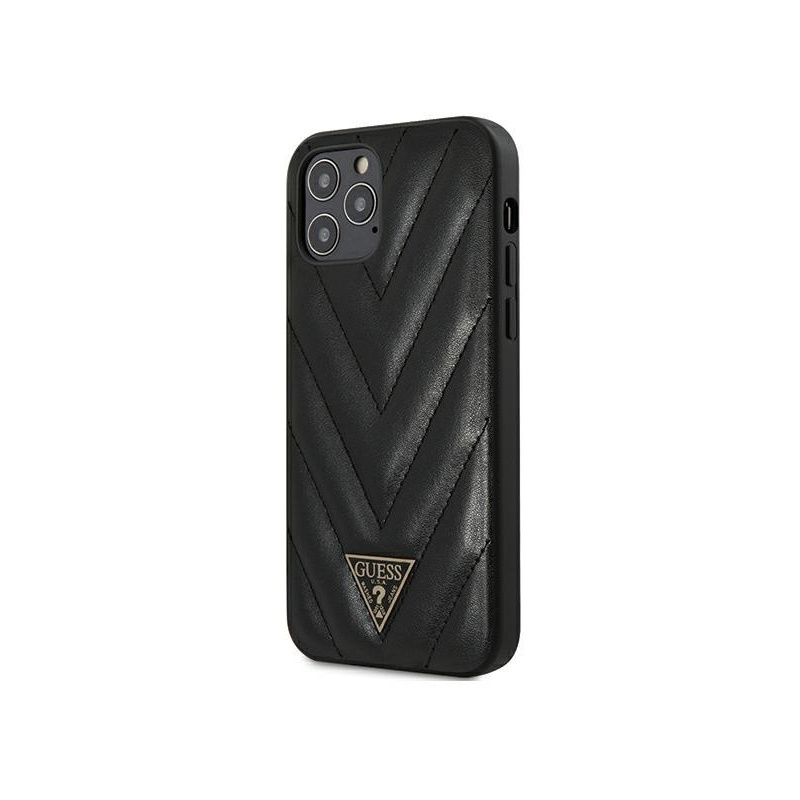 Hurtownia Guess - 3700740480359 - GUE696BLK - Etui Guess GUHCP12MPUVQTMLBK Apple iPhone 12/12 Pro czarny/black hardcase V-Quilted Collection - B2B homescreen