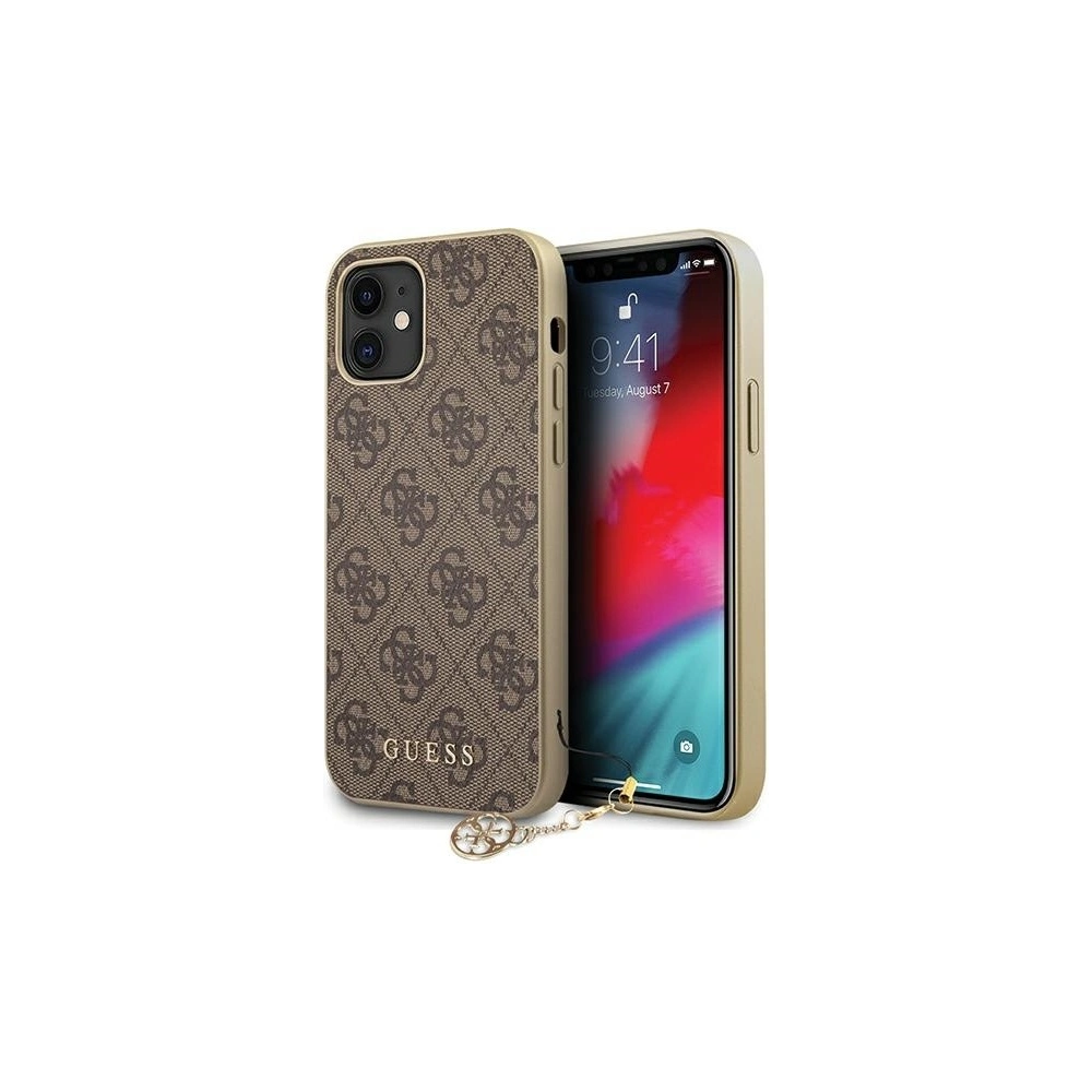 Hurtownia GSM - Etui Guess GUHCP12SGF4GBR Apple iPhone 12 mini brązowy/brown hardcase 4G Charms Collection - GUE698BR - {ean13} - Hurt