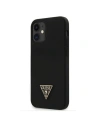Etui Guess GUHCP12SLSTMBK Apple iPhone 12 mini black/czarny hardcase Silicone Triangle Logo