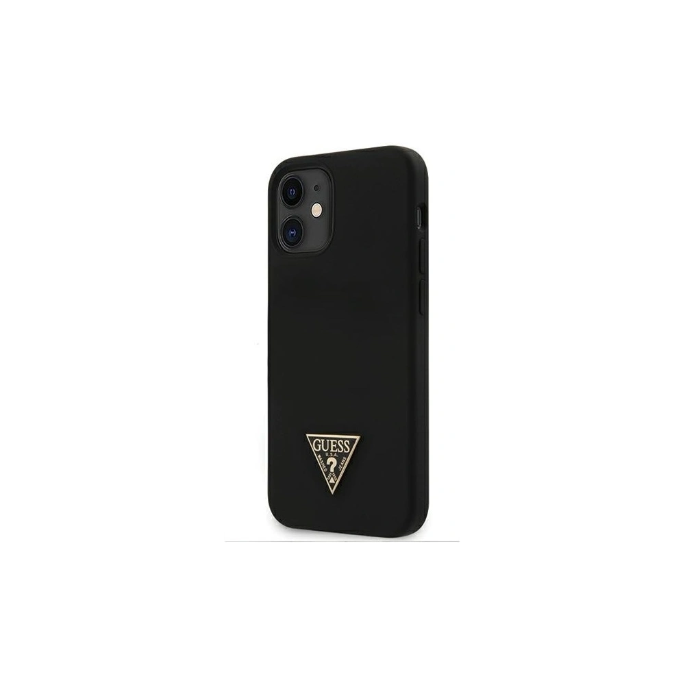 Hurtownia GSM - Etui Guess GUHCP12SLSTMBK Apple iPhone 12 mini schwarz/czarny Hardcase Silikon Dreieckslogo - GUE701BLK - {ean13} - Hurt
